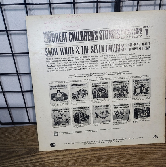 Snow White & The Seven Dwarfs Vinyl Record - Picture 3 of 4